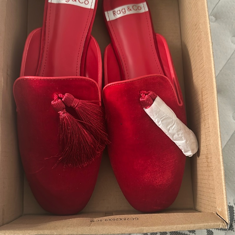 Women's Red Tassel Loafers
